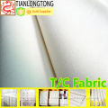 Bleached white / Black Dyed Poly cotton fabric manufacturers